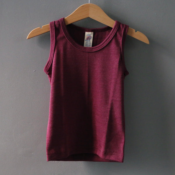 Organic Wool & Silk Sleeveless Vest - Orchid - 1-16y