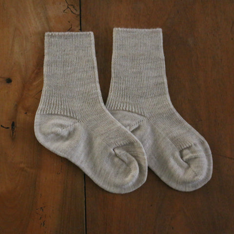 chaussettes enfant en laine bio par Groedo, chaussettes naturel enfant pure laine biologique
