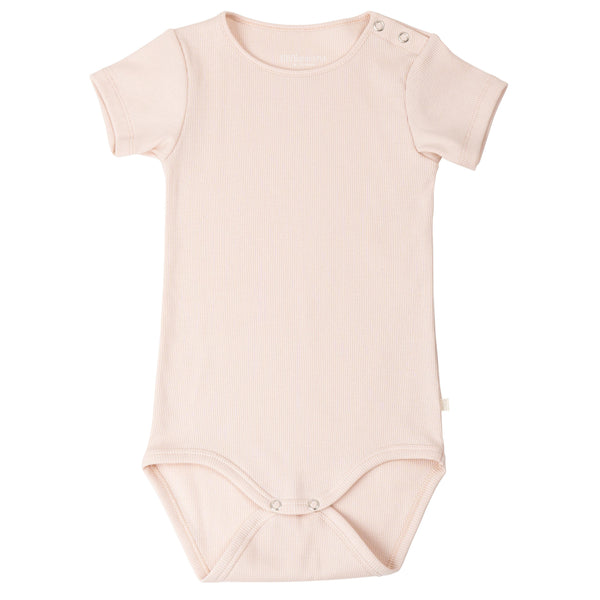 body bébé en coton biologique par Minimalisma, coton bio vêtements bio couleur poudre