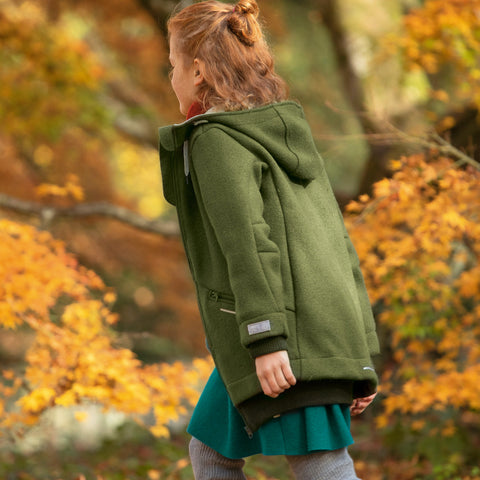 outdoor jacket kids Disana Natur made from 100% organic boiled wool 