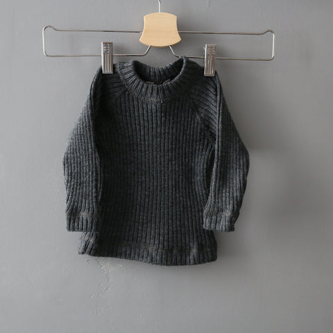 pull enfants en laine épaisse, equitable, laine merinos ecologique, ecolabel, Joha DK, charbon