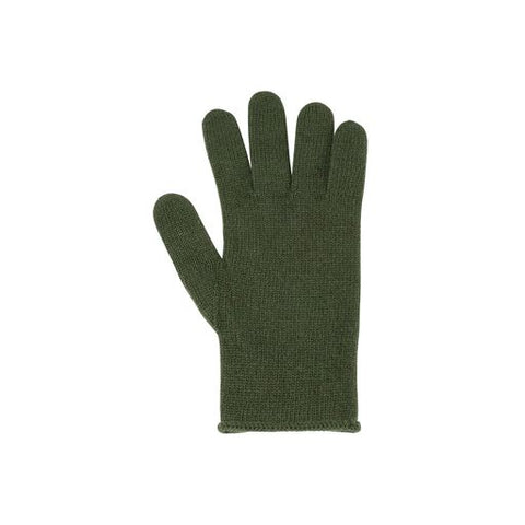 gants adulte en laine mérinos et cachemire tricotée par Pure Pure chez Arbre Bleu, couleur vert forêt