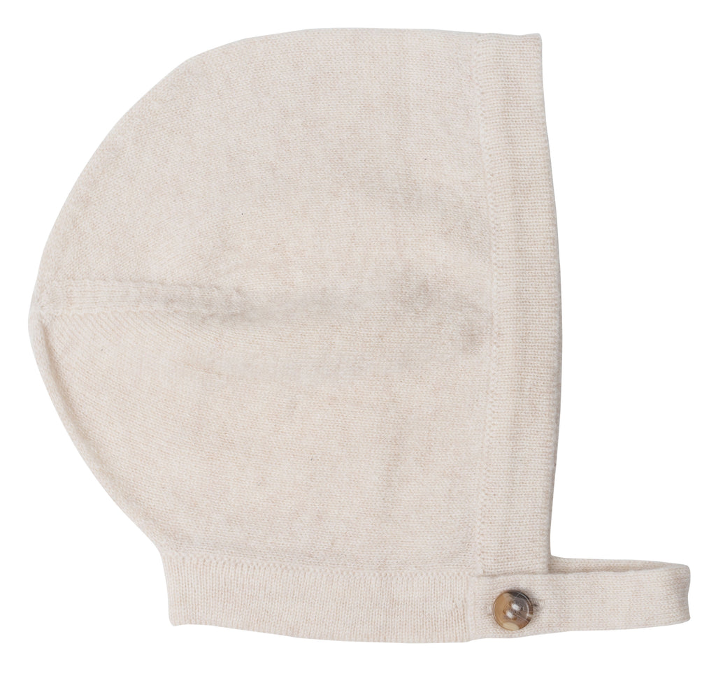 béguin bébé en 100% cachemire par Minimalisma, baby bonnet knitted from cashmere by Minimalisma, style Oyra, 