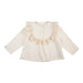 blouse fille en 100% coton bio avec dentelle par Möme, organic cotton girls blouse with laces