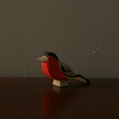 Ostheimer, animaux en bois, oiseaux bouvreuil en bois, figurine en bois jouet imaginaire
