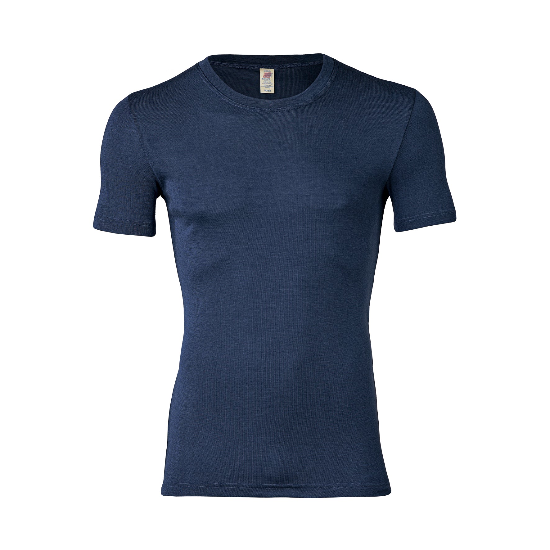 Organic Wool Silk Men's T-Shirt Navy 46-56 - Main Image