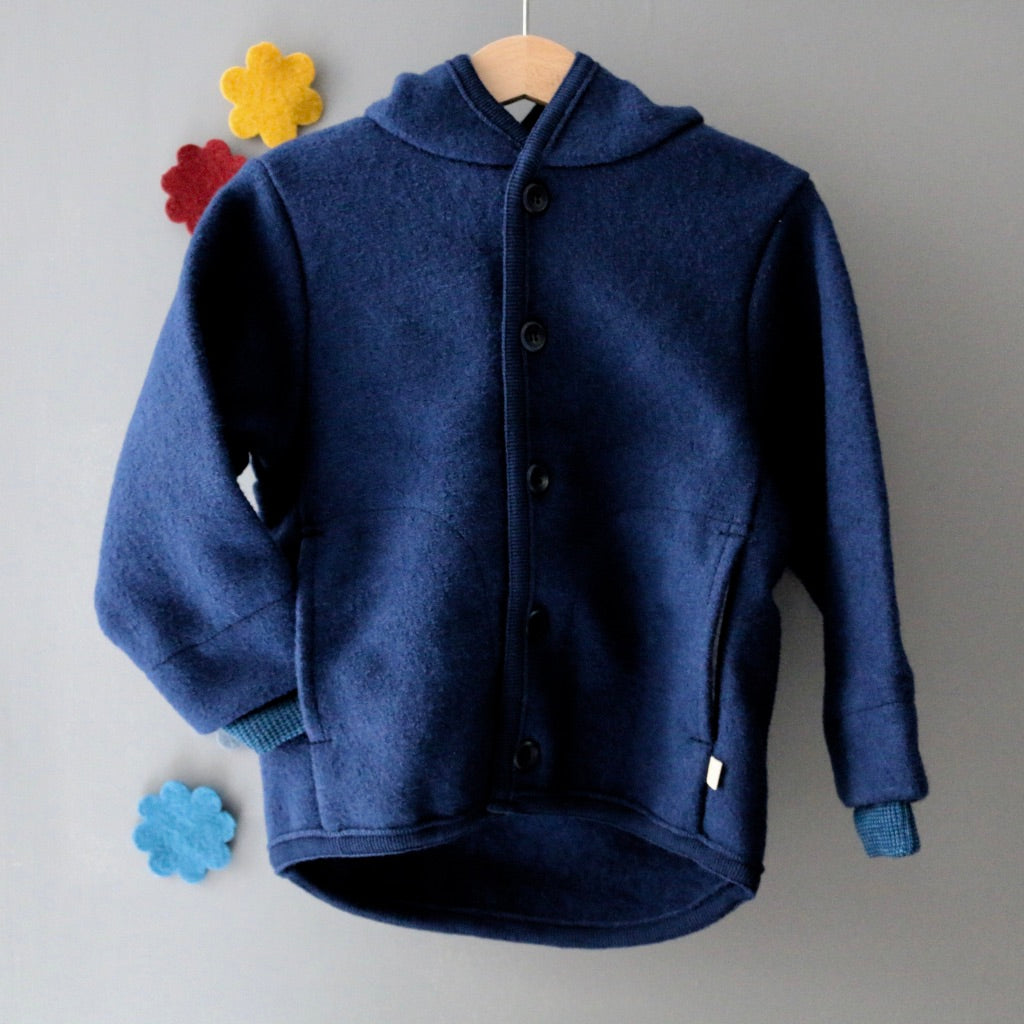 Disana Natur veste en 100% laine bouillie biologique pour enfants, chez boutique Arbre Bleu, 100% organic boiled merino wool for children and babies Disana