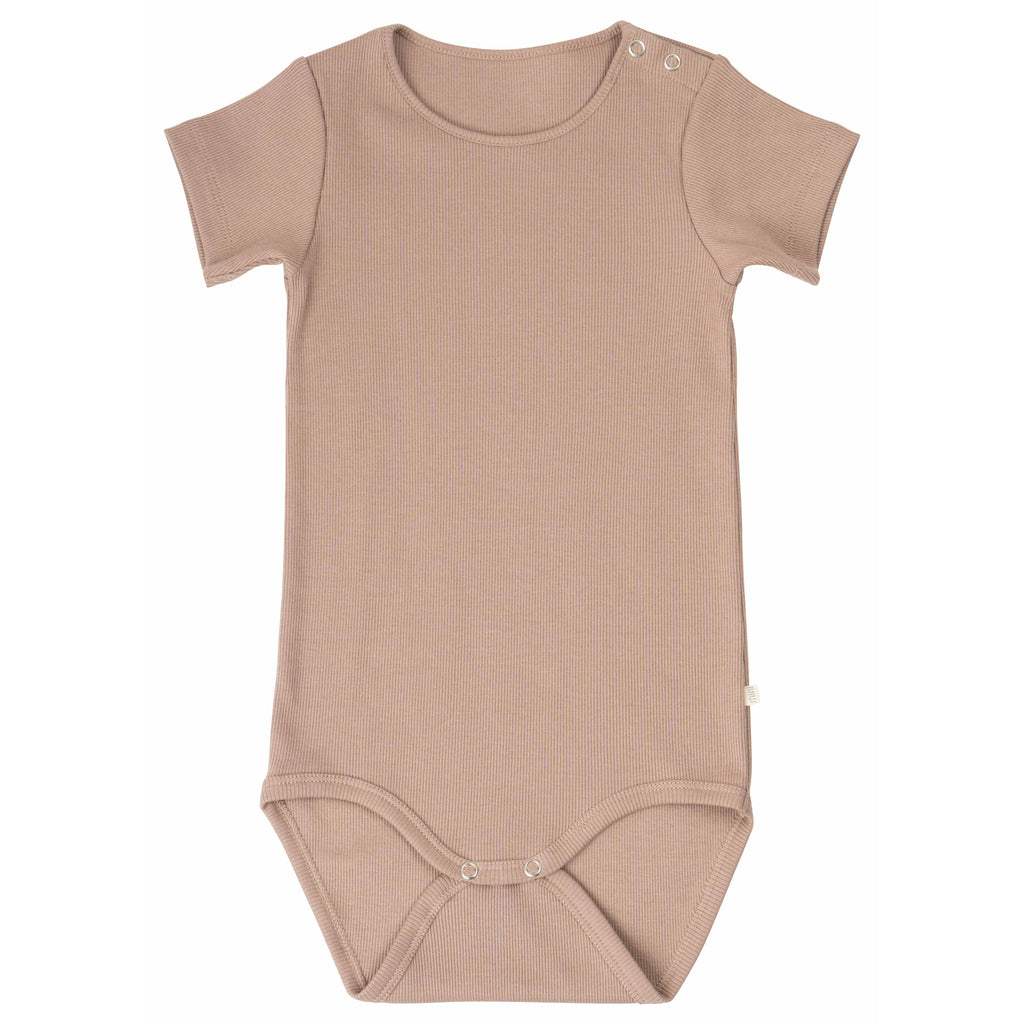 body bébé en coton biologique par Minimalisma, coton bio vêtements bio couleur latte