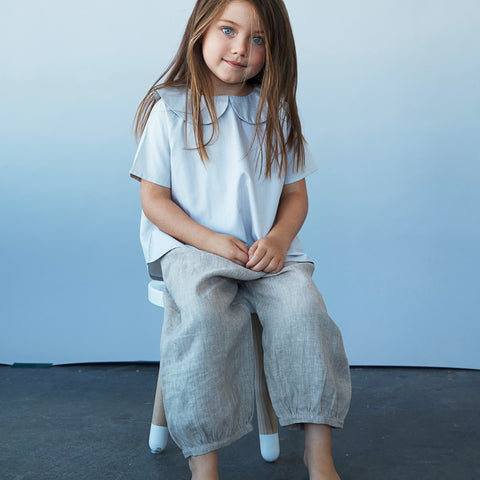 pantalon bouffant pour enfants en lin par As We Grow, slow fashion, Marques Islandais, 