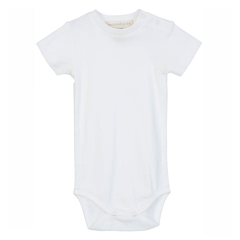 Organic Cotton Baby Body Short Sleeve - OffWhite - 0m-2y