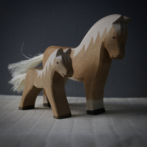cheval haflinger en bois jouet enfants, Ostheimer animaux en bois durable et naturel, non toxique