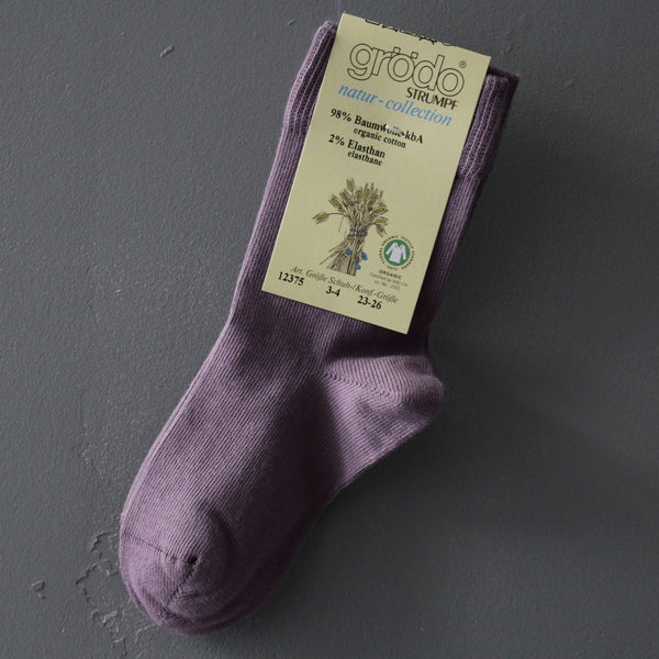 chaussechaussettes enfants en coton bio par Grödo, bruyere chaussettes enfant durable coton biologique
