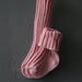chaussettes long bébés en coton bio par Grödo, rose chaussettes bébé durable 100% coton biologique
