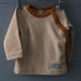 haut bébé croisé en laine biologique par Lilano, vêtement durable et naturelle