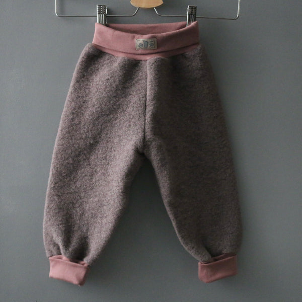 pantalon enfants en laine mérions biologique bouillie par Lilano, pantalon bébé en laine bouillie pour enfants
