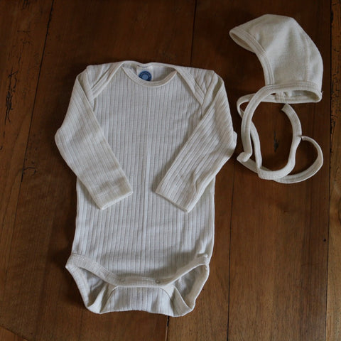 body bébé en coton soie et laine merinos biologique, Cosilana, body bio pour bébé en coton, laine et soie