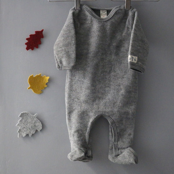 pyjama bébé bio avec pied en laine merinos peluche, Lilano Natur, Pyjama naturel, Pyjama laine merinos biologique