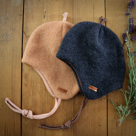 Organic Wool Fleece Hat - Apricot - 1m-4y