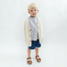 nouvelle collection, gilet enfants de coton tricotée en gros maillé par As We Grow, slow fashion pour enfants, slow fashion for kids