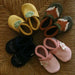 chaussons en cuir pour enfants du commerce équitable fabriquées en Allemagne par Pantolinos, chaussons bébé en cuir naturelle