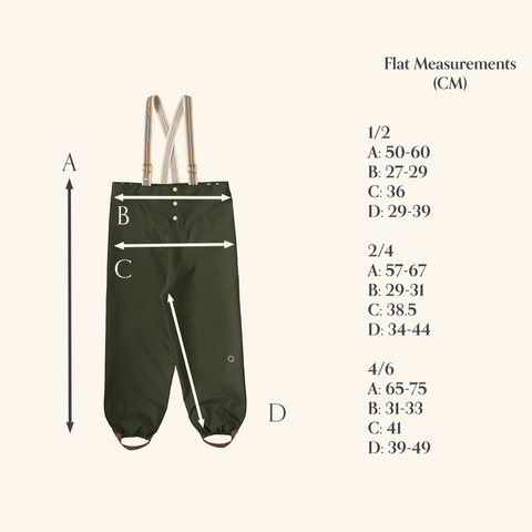 Outdoor Rain Pants - Clay - 2/4 only