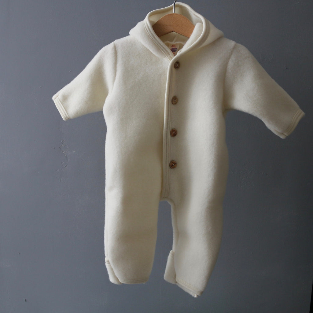 combinaison bébé laine polaire, laine polaire biologique, combinaison bio naturel, Engel Natur, blanc
