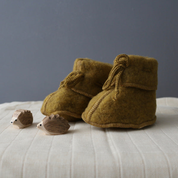 chaussons bébé laine polaire bio, durable et equitable laine merinos, Engel Natur