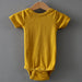 Engel Natur, body bébé jaune en laine merinos et soie, manches courtes, body equitable et durable en laine biologique, saffran